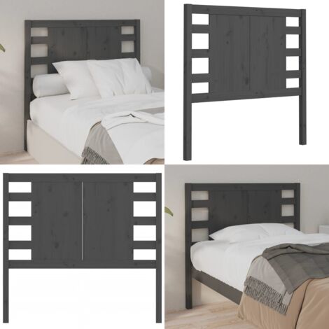 Testiera per Letto Grigia 96x4x100 cm in Legno Massello di Pino - Testiera in pino - Testiera per camera da letto