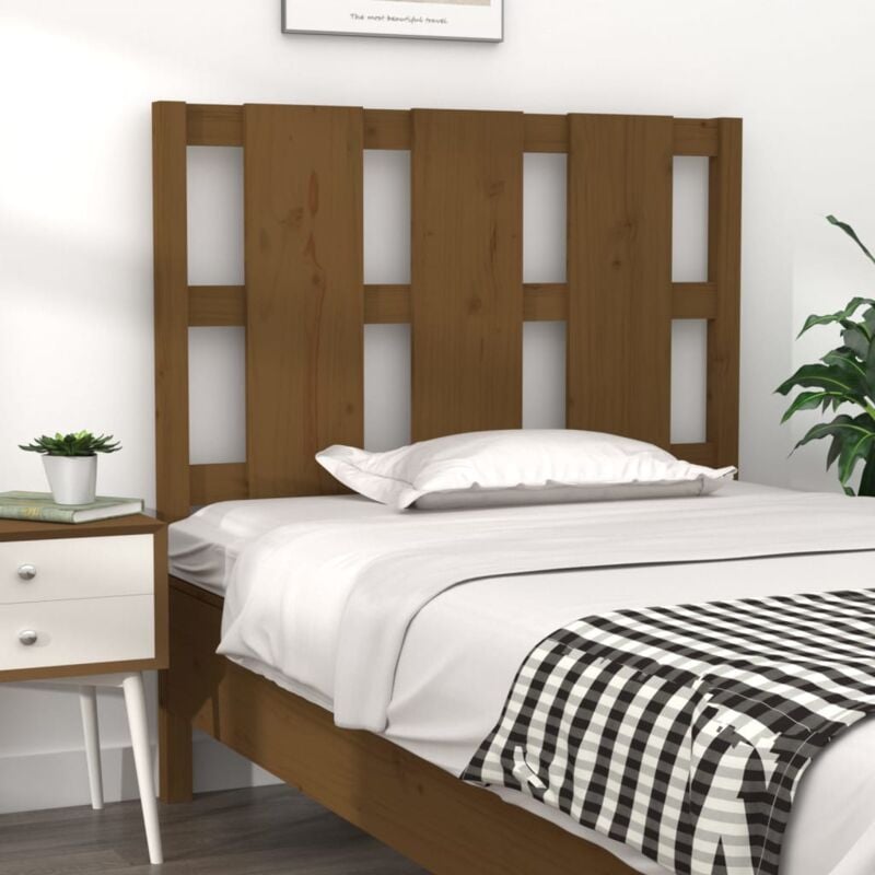 Testiera per Letto, Schienale del letto Miele 105, 5x4x100 cm in Legno Massello Pino vidaXL