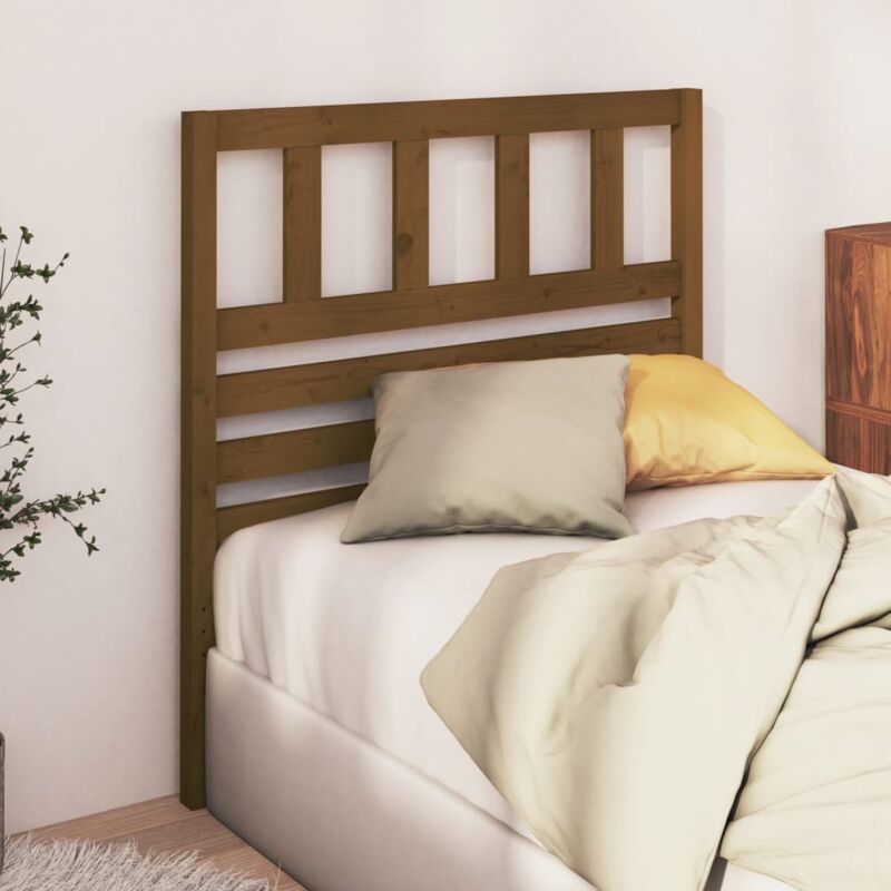 Testiera per Letto, Schienale del letto Miele 96x4x100 cm in Legno di Pino vidaXL