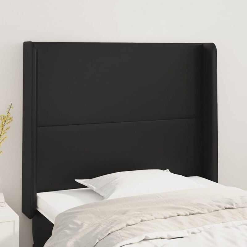 Testiera ad Orecchio, Schienale del letto Nera 93x16x118/128 cm in Similpelle vidaXL