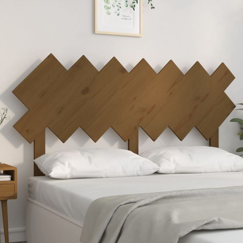 Maison du'Monde - Testiera per Letto Miele 141x3x80,5 cm Legno - Bruin