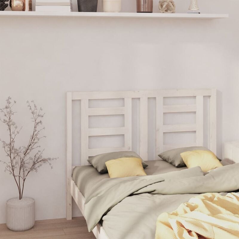 Maison du'Monde - Testiera per Letto Bianca 126x4x100cm in Legno - Wit