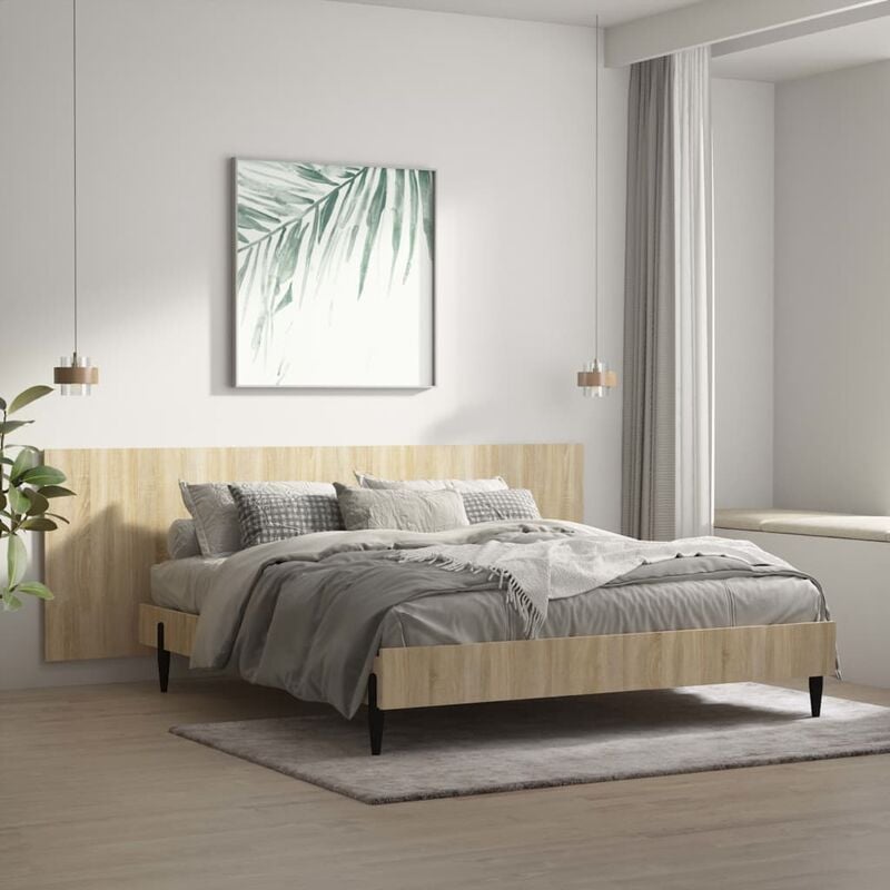 Maison du'Monde - Testiera Letto Rovere Sonoma 240x1,5x80 cm - Bruin