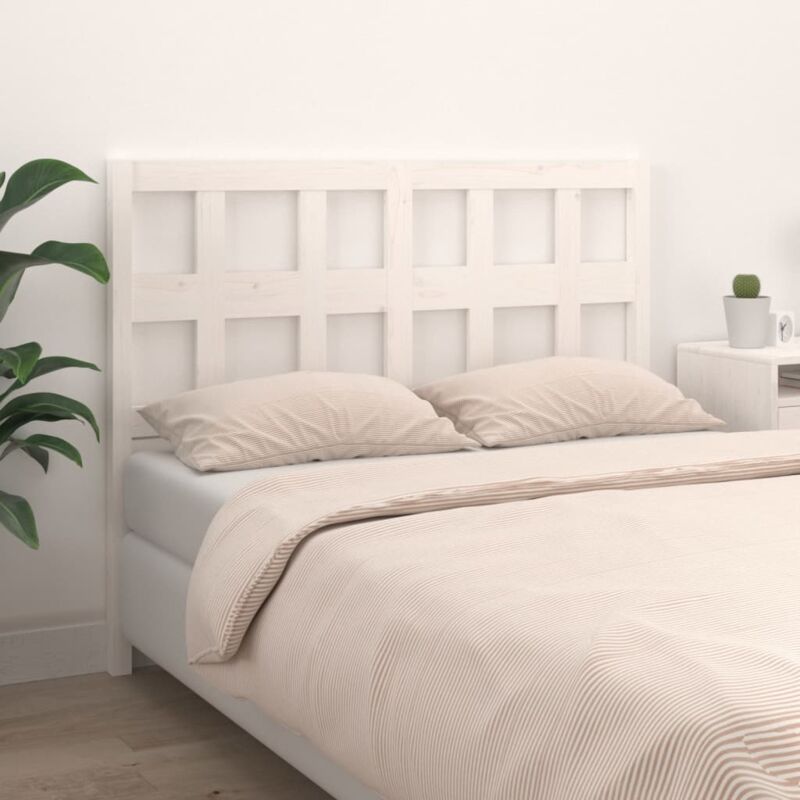 vidaXL Testiera per Letto Bianca 165,5x4x100 cm Legno Massello di Pino