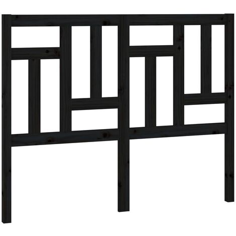 Testiera per Letto Nera 205,5x4x100cm in Legno Massello di Pino vidaXL