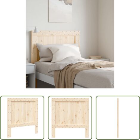 Testiera per letto -  Testiera 100x104 cm in Legno Massello di Pino