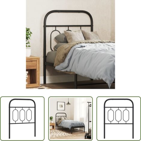 Testiera per letto -  Testiera di Ricambio in Metallo Nero 75 cm