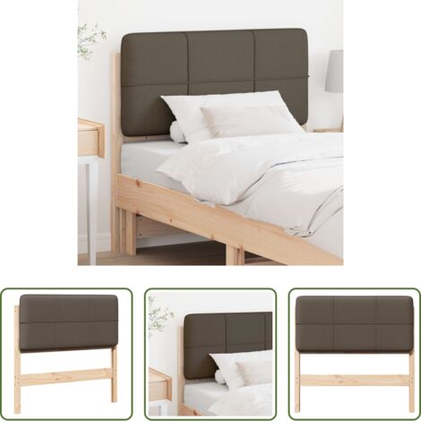 Testiera per letto -  Testiera imbottita Marrone e taupe 80 cm Pino massello