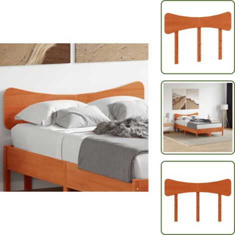 Testiera per letto - vidaXL Testiera Marrone Cera 120 cm in Legno Massello di Pino -