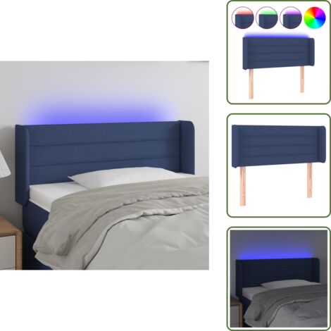 Testiera regolabile - vidaXL Testiera a LED Blu 83x16x78/88 cm in Tessuto - Testiera per camera da letto