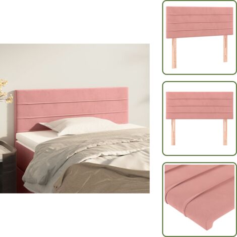 Testiera Regolabile - vidaXL Testiera Rosa 90x5x78/88 cm in Tessuto - Testiera per Letto