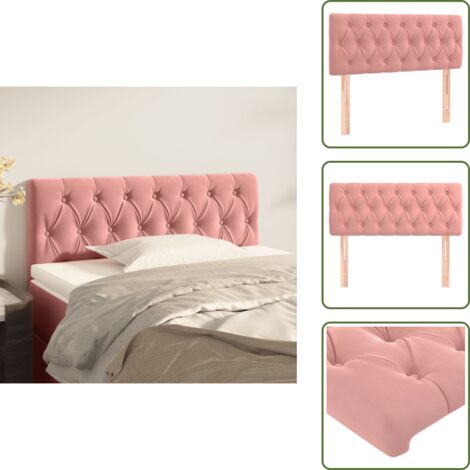 Testiera Regolabile - vidaXL Testiera Rosa 90x7x78/88 cm in Tessuto - Testiera per Letto