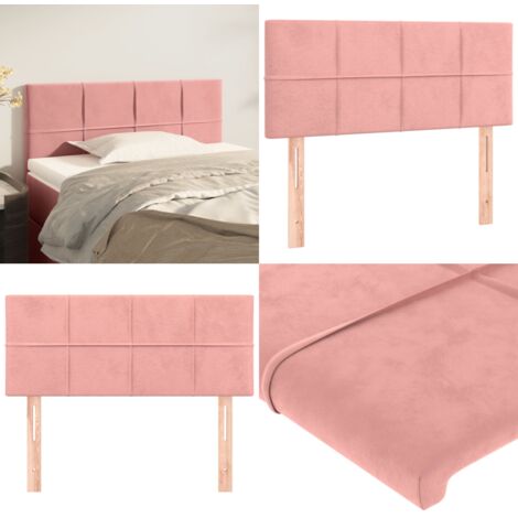Testiera Rosa 100x5x78/88 cm in Velluto - Testiera in Velluto - Testiera da Letto