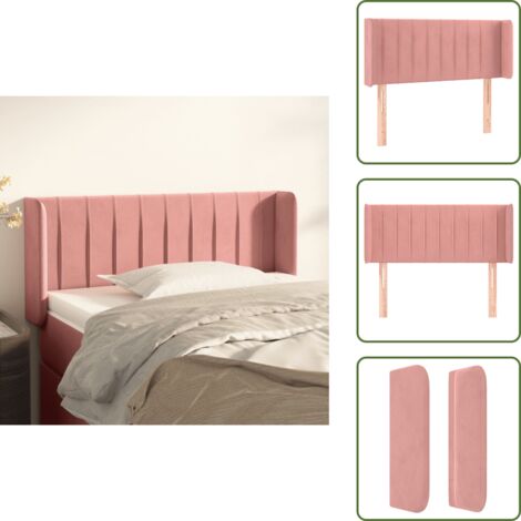 Testiera rosa - vidaXL Testiera ad Orecchio Rosa 83x16x78/88 cm in Velluto -
