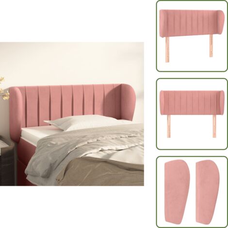 Testiera rosa - vidaXL Testiera ad Orecchio Rosa 83x23x78/88 cm in Velluto - Testiera regolabile