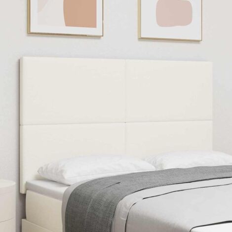 Testiera  semplice crema 140cm in velluto vidaXL