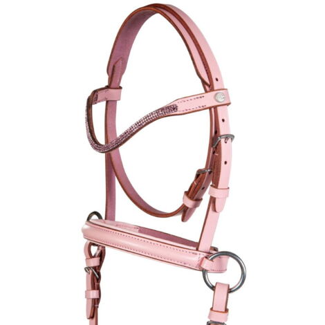Testiera senza morso -Funny Horses2- cavalli legno: Mini shettland, rosa