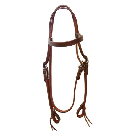 Testiera western in cuoio americano ingrassato Brad Ren's: Full, Marrone 04