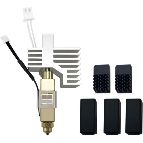 Testina di stampa in ceramica da 0,4 mm per kit di estrusione Centauri Carbon Print Head, dissipatore di calore, ugello in ottone e acciaio temprato con