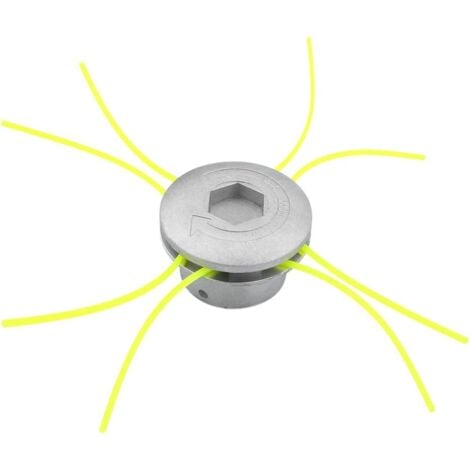 FORTUNEVILLE Testina per decespugliatore in alluminio Testina per decespugliatore per filo in alluminio Testina per decespugliatore universale a 4 linee per patio da giardino