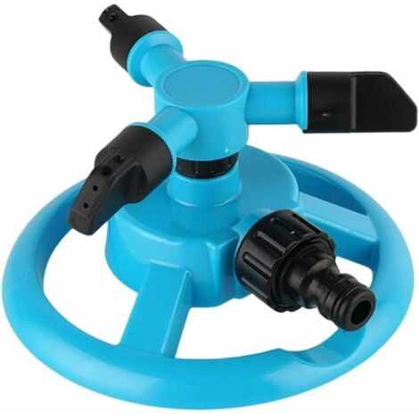 Testina per irrigatore da giardino, ugello di irrigazione a tridente rotante a 360 gradi per irrigazione di grandi aree verdi (blu)