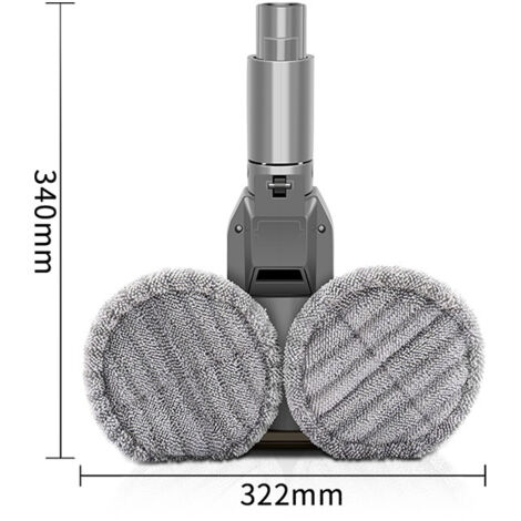 Testina per mocio elettrico per pulizia a secco e a umido compatibile con Dyson V6 V7 V8 V9 V10 V11 + serbatoio dell'acqua + 6 testine per mocio