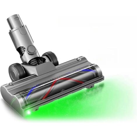 Testina per spazzola elettrica per pavimenti, detergente per pavimenti con luce LED antipolvere, compatibile con Dyson, V6 DC58 DC59 DC62 DC72