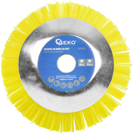 TESTINA SPAZZOLA PER DECESPUGLIATORE FILI NYLON 200mm GEKO G81069S