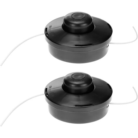 Testina universale per decespugliatore QWORK® in 2 pezzi, con filettatura M10x1.25, e bobina di filo per decespugliatore, compatibile con decespugliatori M10.
