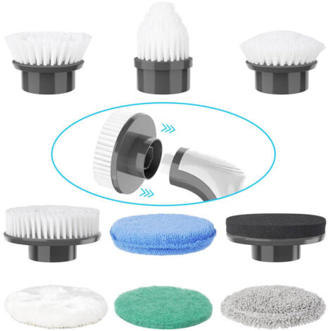 Testine di ricambio, [9 pezzi] Testine per spazzole elettriche, Kit di accessori per spazzole rotanti, compatibili con spazzole elettriche Homtronics
