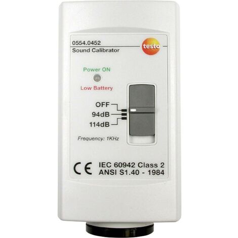 testo 0554 0452 Calibratore Pressione sonora Batteria 9 V (1x)