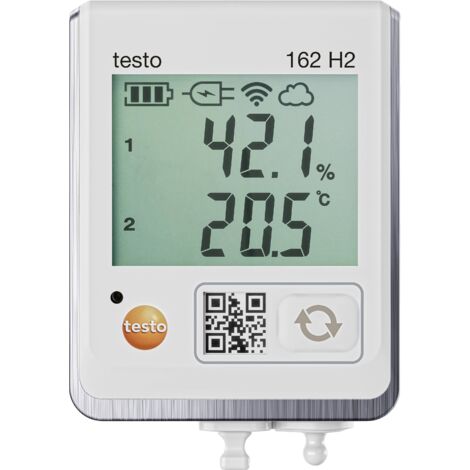 testo 0572 1625 162 H2 Enregistreur de données multifonction Valeur de mesure température, humidité de l'air support mural inclus W509313