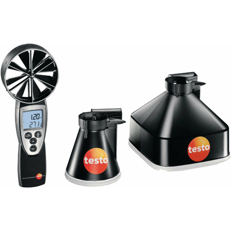 Lot anemometre Testo 417 + 2 canes mesure de debit de vmc Testo ref 05634171