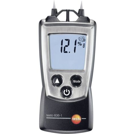 Testo – Humidimètre pour bois, plâtre et béton – Mesure de 0 à 90 % vol – Affichage LCD rétroéclairé – Compact et léger pour professionnels - Q79172