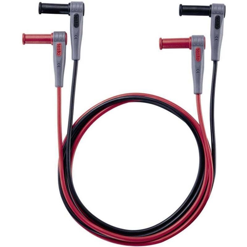 testo 0590 0014 Set de cordons de mesure de sécurité mâle 4 mm mâle 4 mm 1.00 m noir, rouge 1 pc(s)
