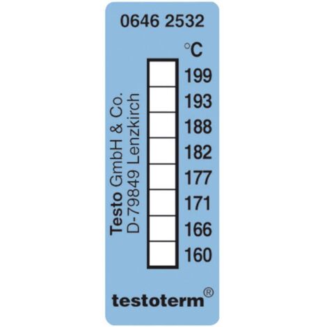 testo testoterm Strisce termometriche 161 fino a 204 °C Contenuto10 pz.