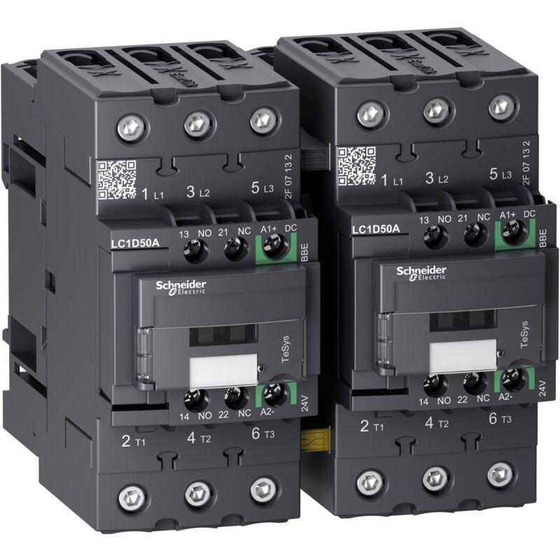Schneider - TeSys d - contacteur inverseur - 3P(3NO) - AC3 - = 440V 50A - 24Vcc - Everlink