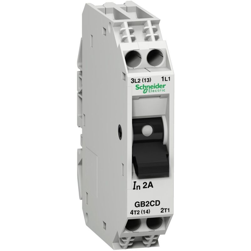 Schneider Electric - Gb2cd09 Tesys Gb2-cd - Disjoncteur Schneider Pour Circuit De Contrôle Moteur - 4a - 1p+n - 1d