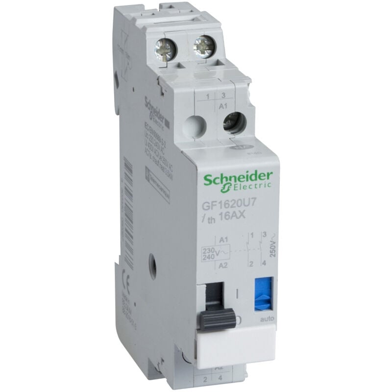 Schneider Electric - TeSys GF16 télérupteur bobine 230..240V 50/60Hz 2F 16A schneider GF1620U7