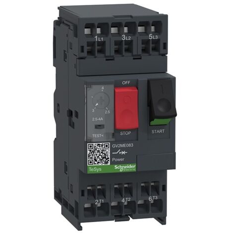 TeSys GV2ME - disj. moteur - 2,5..4A - 3P 3d - déclencheur magnéto-thermique - GV2ME083