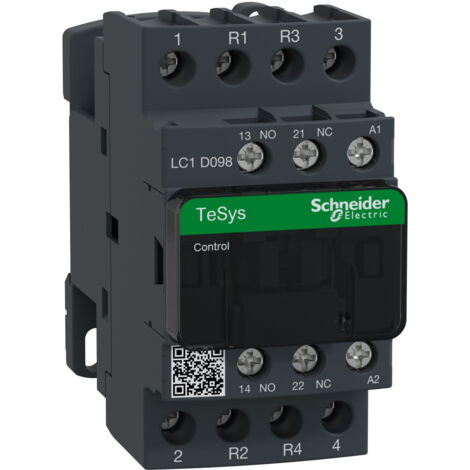 TeSys LC1D contacteur 4P (2F+2O) AC-1 440V 20A bobine 240Vca SCHNEIDER LC1D098U7