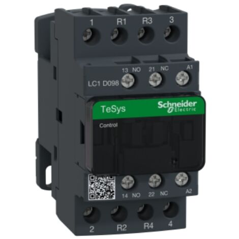TeSys LC1D - contacteur - 4P (2F+2O) - AC-1 440V - 20A - bobine 24Vca  - LC1D098B7