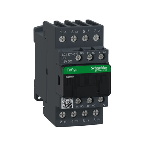 TeSys LC1D - contacteur - 4P - AC-1 440V - 40A - bobine 12Vcc (LC1DT40JD)