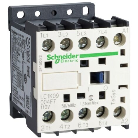 TeSys LC1K - contacteur - 4P (2F+2O) - AC-1 440V - 20A - bobine 24Vca  - LC1K09008B7