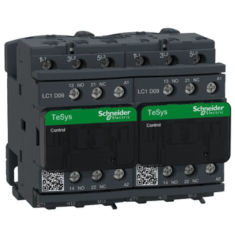 TeSys LC2D - contacteur inverseur - 3P - AC-3 440V - 9A - bobine 115Vca  - LC2D09FE7