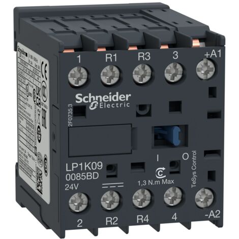 TeSys LP1K - contacteur - 4P (2F+2O) - AC-1 440V - 20A - bobine 24Vcc (LP1K090085BD)