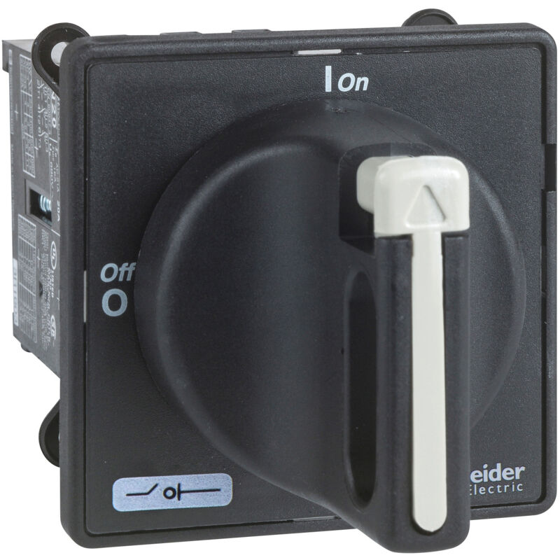 Vbdn12 Schneider - Interrupteur Sectionneur 3p 12a - Montage Sur Porte - Poignée Cadenassable Noire - Tesys Mini-vario