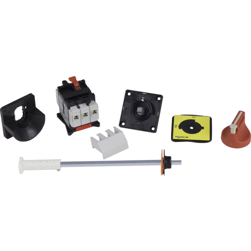 Schneider Electric - Vccf1 Schneider - Inter Sectionneur 3p 32a - Montage Rail Din + Poignée Rouge Sur Porte 4 Vis - Tesys Vario Vccf