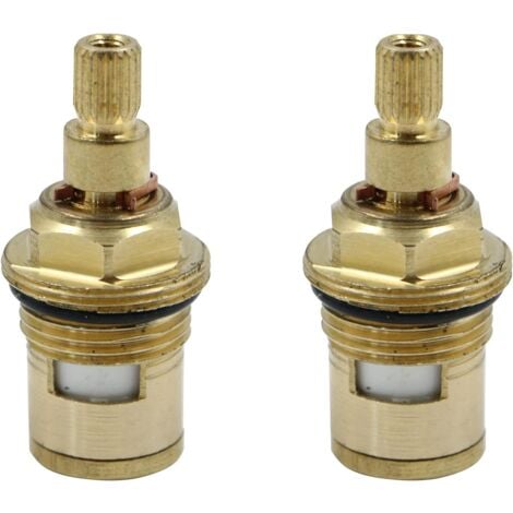 DENUOTOP Tête a Disques Céramique Cartouches Céramique, Faucet Valve Top Universelles de Rechange pour Robinet en Laiton pour Cusine, Salle de Bain (Chaud et Froid)