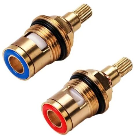 Tete A Disques Ceramique, Paire de cartouches céramique universelles de rechange pour robinet, 1/2 Quart de tour 20 crans x 50mm